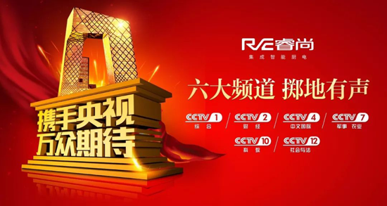 品牌发展|睿尚携手央视开启集成灶市场“红海行动”