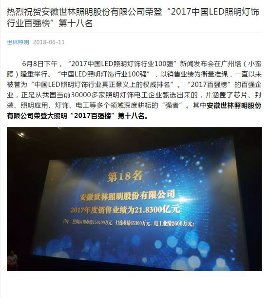 品牌荣誉|安徽世林、凯撒琳为“2017百强榜”继续添热度！
